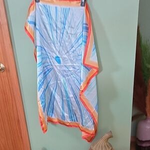 Blue and Orange Women's Skirt
